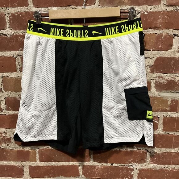 Nike Shorts Mens M Blue Green Mesh NSW Reversible Training loose Fit CJ7645 - Picture 1 of 5